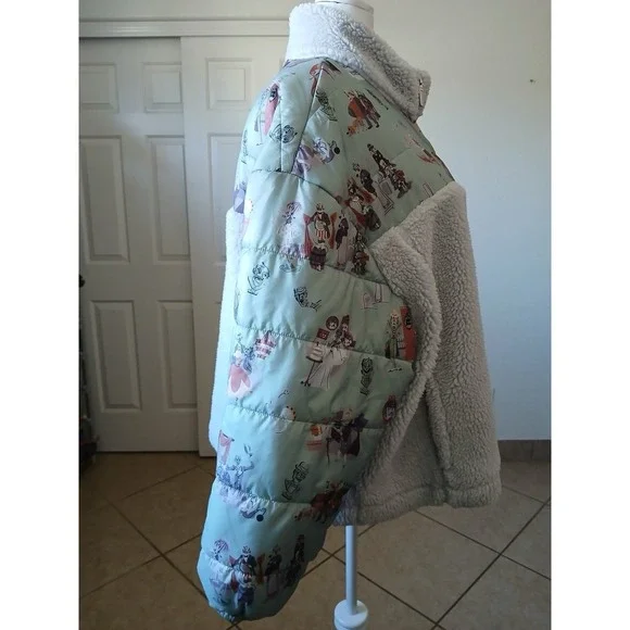 Disney Parks Haunted‎ Mansion Sherpa Puffer Women's  Jacket Plus Size 2X - Picture 4 of 16